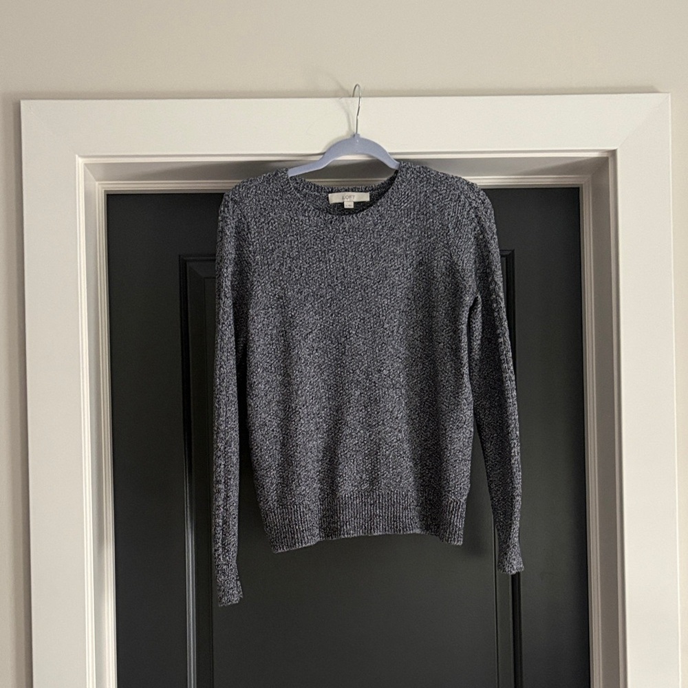 LOFT Charcoal Crew Neck Sweater